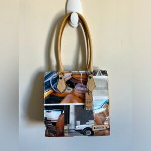 Momaboma Leather & Graphic Print Edition Maserati Brochure Eco Bag/Purse  RARE